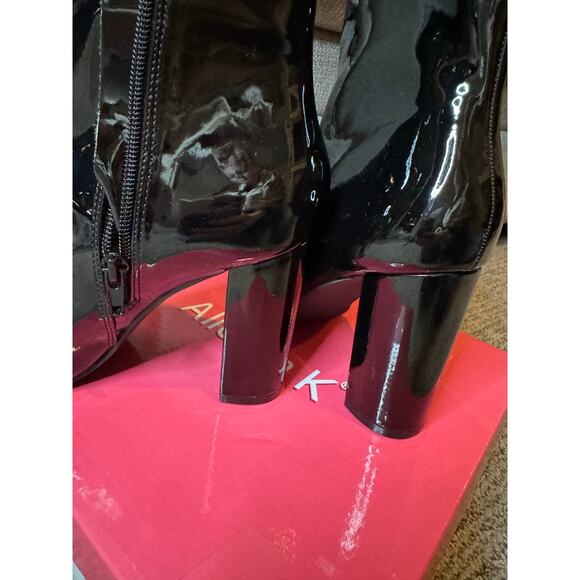 New Allegra K Chunky Heal Pointed Toe Block Heel Bootie.  Size 7 - Picture 6 of 7